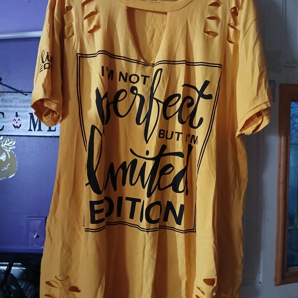 On Fire Mustard Yellow Shirt Size 3x